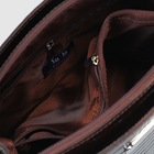 Сумка женская, 2 отдела с перегородками на молнии, наружный карман, цвет коричневый - Фото 5