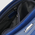 Сумка женская на молнии, 2 отдела с перегородкой, наружный карман, цвет синий гладкий шик - Фото 5