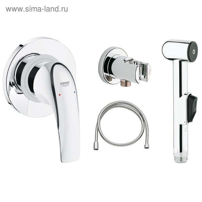 Смеситель для биде GROHE BauCurve, однорычажный, настенный, лейка, хром