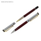 Ручки подарочные Calligrata «Престиж» 2 шт.: капиллярная, шариковая поворотная, в кожзам футляре, мрамор - Фото 3