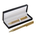 Ручка подарочная, шариковая, в кожзам футляре, поворотная, VIP корпус, золотистый корпус - фото 9503976