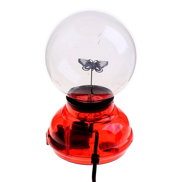 Плазменный шар Шар Бабочка красный 19*12 см - Фото 1