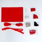 Игрушка из фетра своими руками с вышивкой бисером «Новый год! Снегирь» - Фото 4