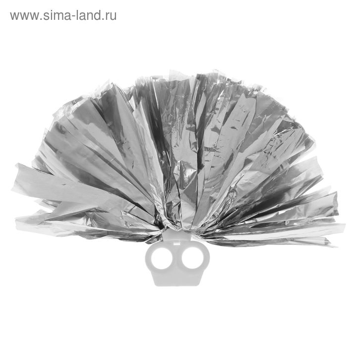 Карнавальный помпон 50 г, цвет серебряный - Фото 1