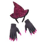 Карнавальный набор "Ведьма", 2 предмета: ободок, перчатки, цвета МИКС - Фото 1