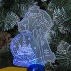 Подставка световая "Дед Мороз, Москва", 14.5х9 см, (батарейки в компл.), 1 LED, RGB микс - Фото 3