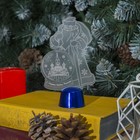 Подставка световая "Дед Мороз, Москва", 14.5х9 см, (батарейки в компл.), 1 LED, RGB микс - Фото 2