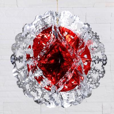 Шар фольгированный "Ёлочки" d-42 см, микс