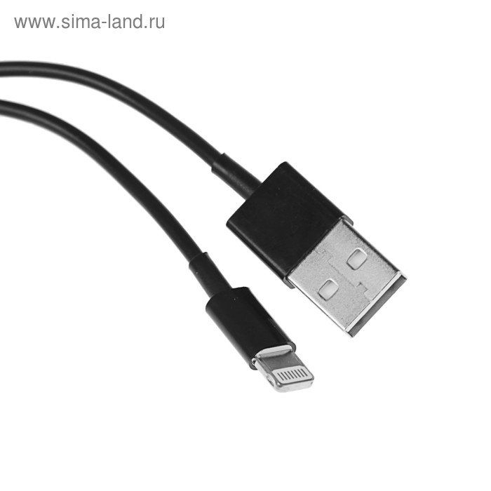 Кабель Mirex, Lightning - USB, 1А, 1 метр, черный - Фото 1