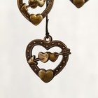 Музыка ветра «Сердце со стрелой», металл, 9 трубочек, h=45 см - Фото 5