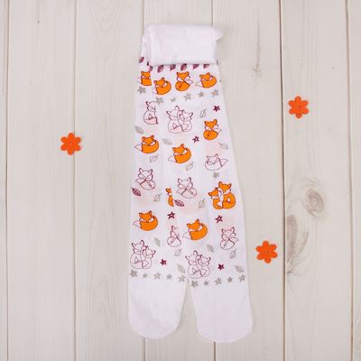 Детск. капрон. колготки "Лисички" 104 -122 см, 88% ПА, 12% эластан
