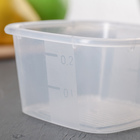 Контейнер для продуктов с мерной шкалой «BioFresh», 230 мл, прозрачный, крышка микс - Фото 3