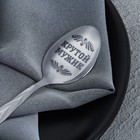 Ложка чайная с гравировкой «100% крутой мужик», h=14 см - Фото 5