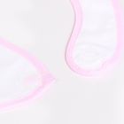 Нагрудник «Мишки» из махры, на липучке, цвет розовый - Фото 2