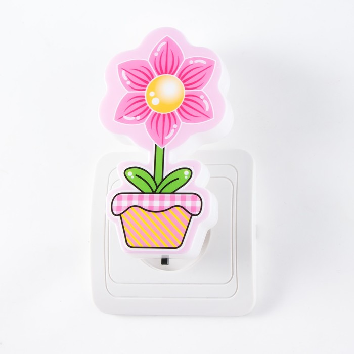 Ночник "Цветок" LED МИКС (220V) 2x6x11 см RISALUX - фото 1898076854