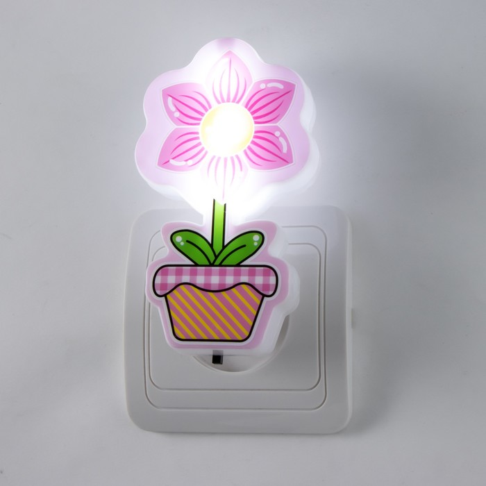 Ночник "Цветок" LED МИКС (220V) 2x6x11 см RISALUX - фото 1898076855