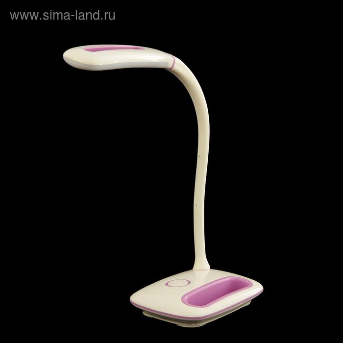 Лампа настольная "Деви" сиреневый 3W LED (USB-провод, сенсорная кнопка, АКБ) 10х13х39 см - Фото 1
