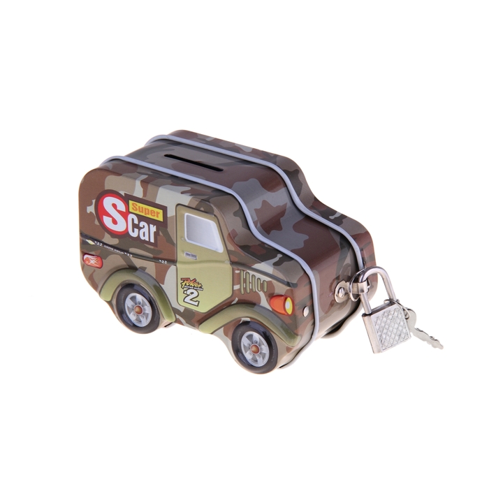 Копилка "Джип" микс 5,5х10,5х6,5 см - Фото 1