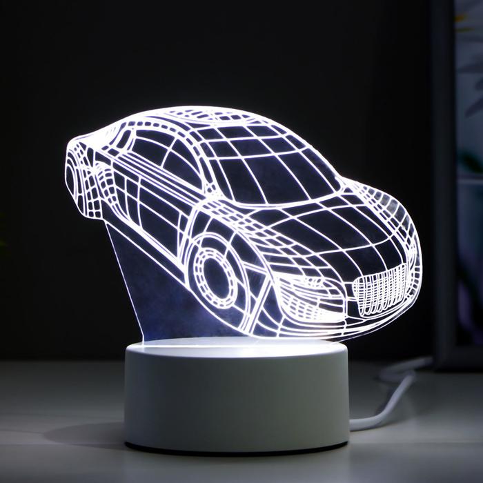 Светильник "Авто" LED 3 режима белый от сети 10,5x13x20,5 см RISALUX - фото 1905425930