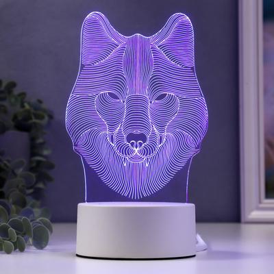 Светильник «Волк» от сети 9.5×11.5×20 см