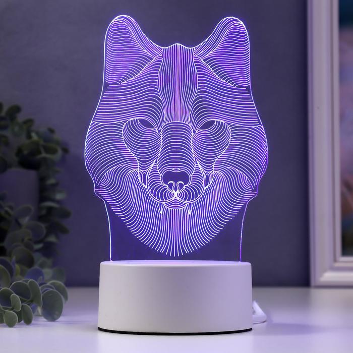 Светильник «Волк» от сети 9.5×11.5×20 см - Фото 1