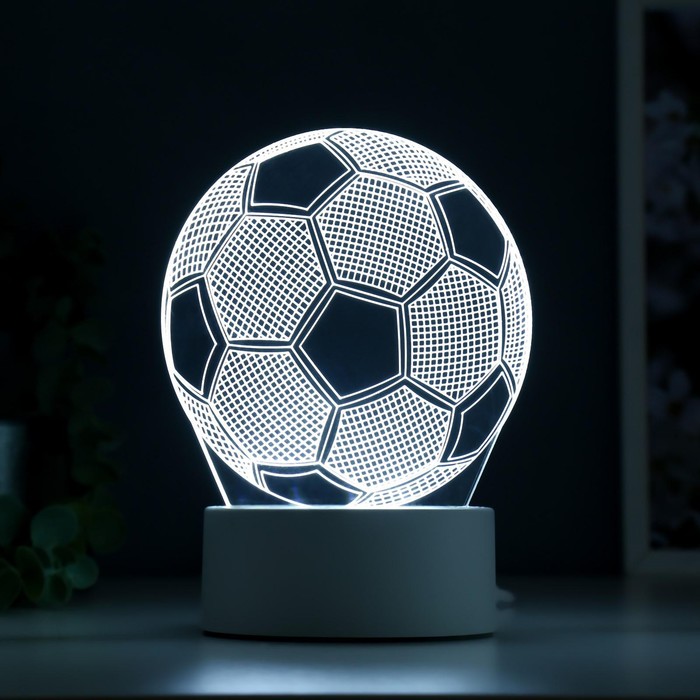 Светильник "Футбольный мяч" от сети 9,5x12,5x16 см - фото 1906875320