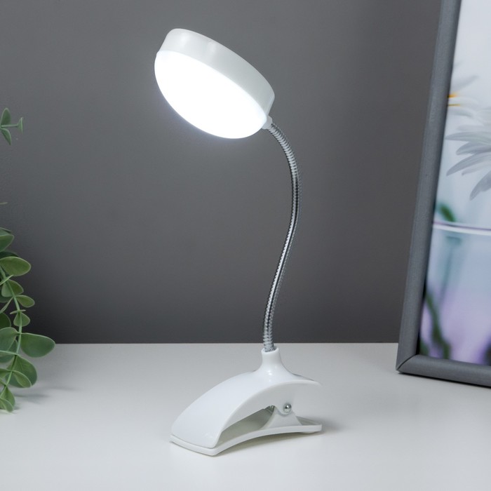 Лампа для чтения на прищепке LED 5 диодов "Мини" 28х8,5х5 см RISALUX - фото 1906875387