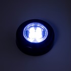 Ночник - пушлайт RISALUX «Круг», 4 диода, от батареек 3хААА, чёрный, 2.5×6.5×6.5 см - Фото 4