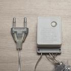 Гирлянда "Нить" 9 м с лентой "Снежинки серебристые", IP20, прозрачная нить, 72 LED, свечение белое, 8 режимов, 220 В - Фото 4