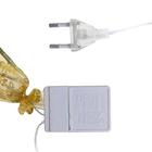 Гирлянда "Нить" 9 м с лентой "Снежинки золотистые", IP20, прозрачная нить, 72 LED, свечение жёлтое, 8 режимов, 220 В - Фото 4