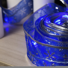 Гирлянда "Нить" 9 м с лентой" Снежинки серебристые", IP20, прозрачная нить, 72 LED, свечение синее, 8 режимов, 220 В - Фото 2