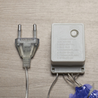 Гирлянда "Нить" 9 м с лентой" Снежинки серебристые", IP20, прозрачная нить, 72 LED, свечение синее, 8 режимов, 220 В - Фото 3