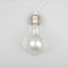 Гирлянда «Нить» 3 м с насадками «Лампочки», IP20, серебристая нить, 100 LED, свечение тёплое белое, 3.5 В - Фото 6