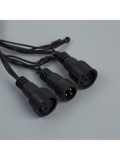 Гирлянда «Нить» 10 м, IP44, УМС, тёмная нить, 72 SMD-LED, свечение синее, 220 В