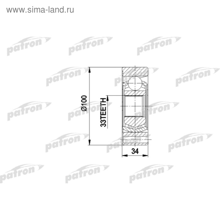 Шрус внутренний Patron PCV3010 - Фото 1