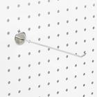 Крючок одинарный с круговой основ для металлической перфо-панели, d=3мм, L=20мм, цвет хром - Фото 3