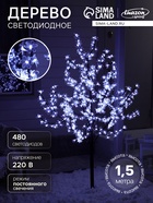 Светодиодное дерево «Баугиния» 1.5 м, 480 LED, постоянное свечение, 220 В, свечение белое - Фото 1