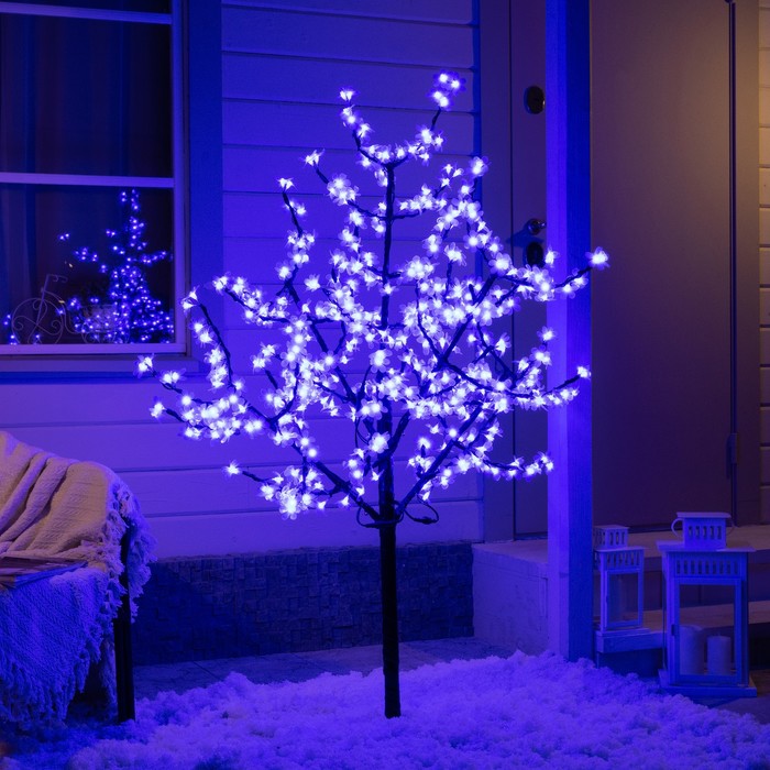 Светодиодное дерево «Баугиния» 1.5 м, 480 LED, постоянное свечение, 220 В, свечение синее