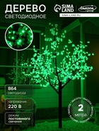 Светодиодное дерево «Баугиния» 2 м, 864 LED, постоянное свечение, 220 В, свечение зелёное - Фото 1