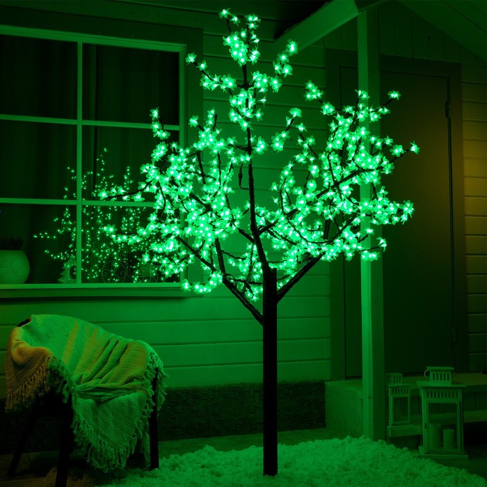 Светодиодное дерево «Баугиния» 2 м, 864 LED, постоянное свечение, 220 В, свечение зелёное - Фото 1