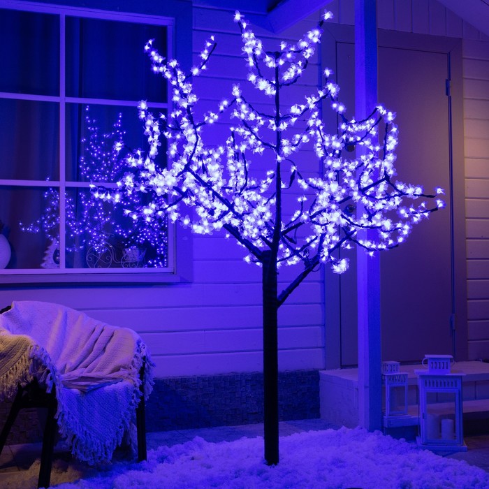 Светодиодное дерево «Баугиния» 2 м, 864 LED, постоянное свечение, 220 В, свечение синее - Фото 1