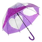 Зонт механический «Розы», R = 42 см, цвет фиолетовый - Фото 2