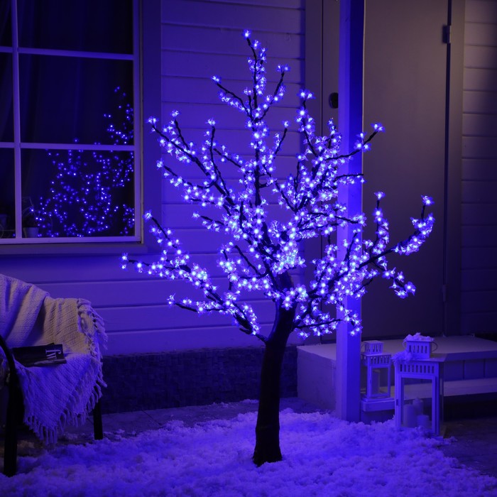 Светодиодное дерево «Сакура» 1.8 м, 768 LED, постоянное свечение, 220 В, свечение синее - Фото 1