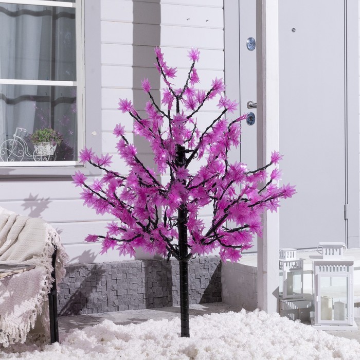 Светодиодное дерево «Фиолетовый клён» 1.5 м, 600 LED, постоянное свечение, 220 В, свечение белое - фото 1880345281