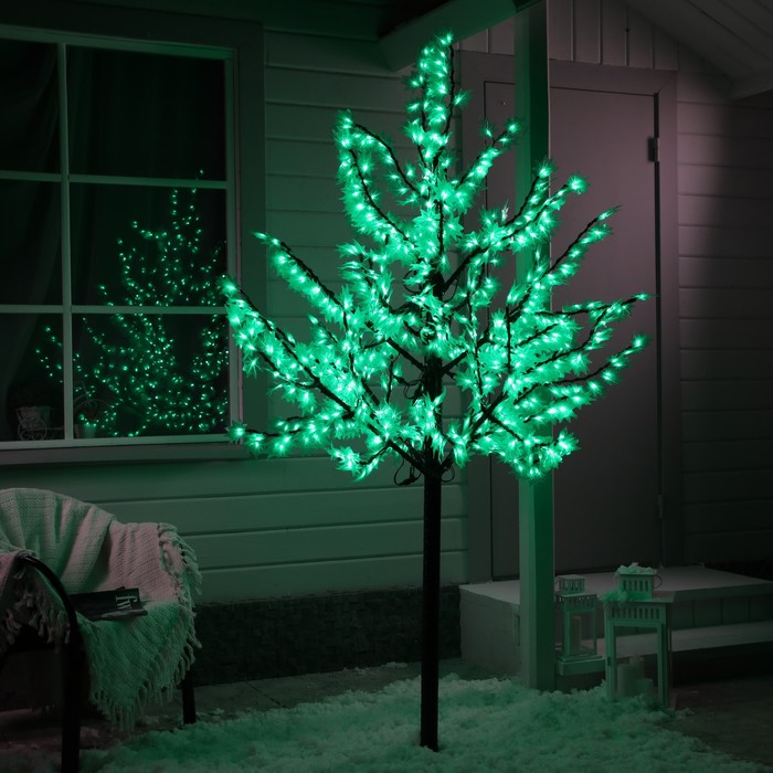 Светодиодное дерево «Зелёный клён» 2 м, 900 LED, постоянное свечение, 220 В, свечение белое - фото 1905426183