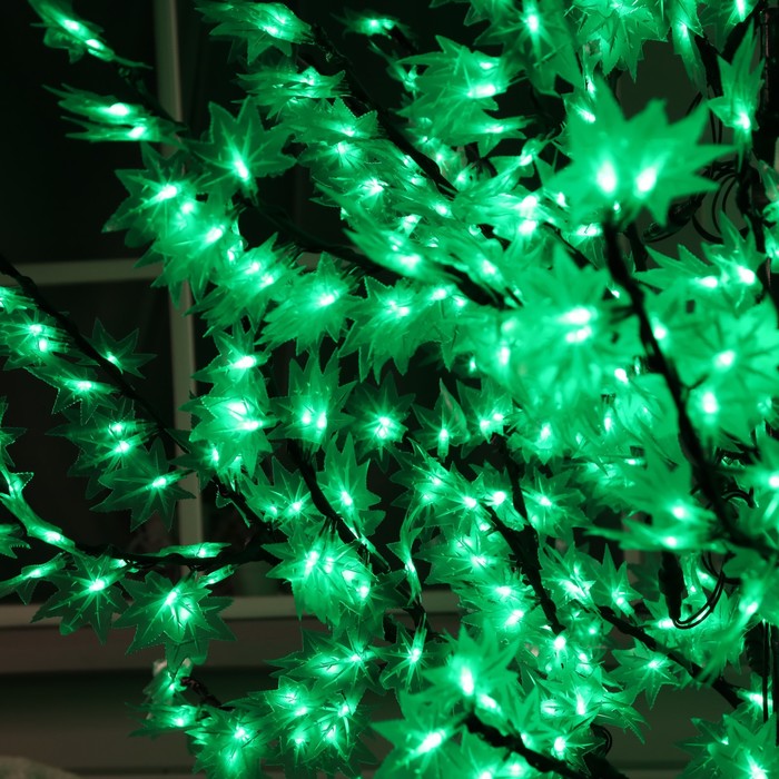 Светодиодное дерево «Зелёный клён» 2 м, 900 LED, постоянное свечение, 220 В, свечение белое - фото 1880345288