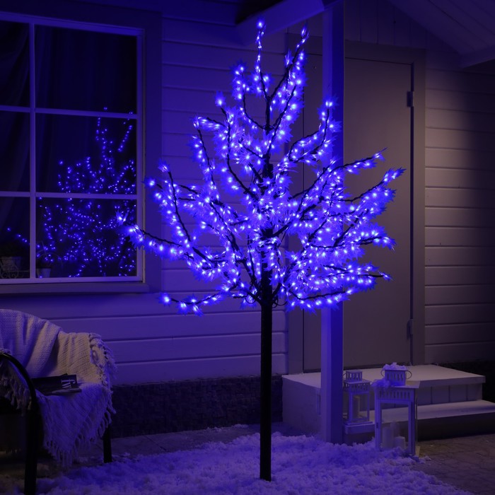 Светодиодное дерево «Клён» 2 м, 900 LED, постоянное свечение, 220 В, свечение синее - Фото 1