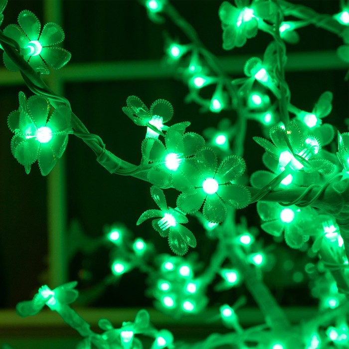 Светодиодное дерево «Акриловое» 1.8 м, 768 LED, постоянное свечение, 220 В, свечение зелёное - фото 1880345301