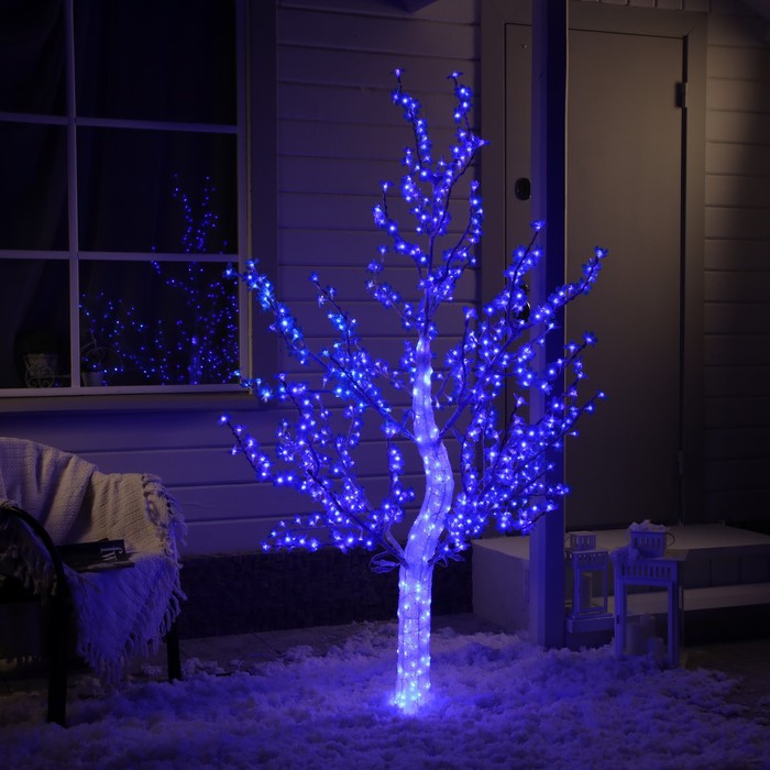 Светодиодное дерево «Акриловое» 1.8 м, 768 LED, постоянное свечение, 220 В, свечение синее - Фото 1