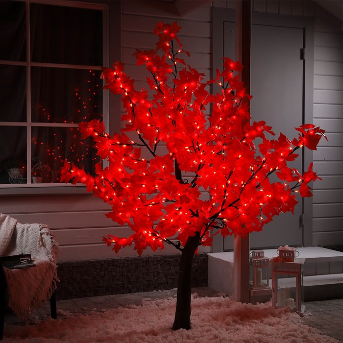 Светодиодное дерево «Клён» 1.8 м, 384 LED, постоянное свечение, 220 В, свечение красное - Фото 1
